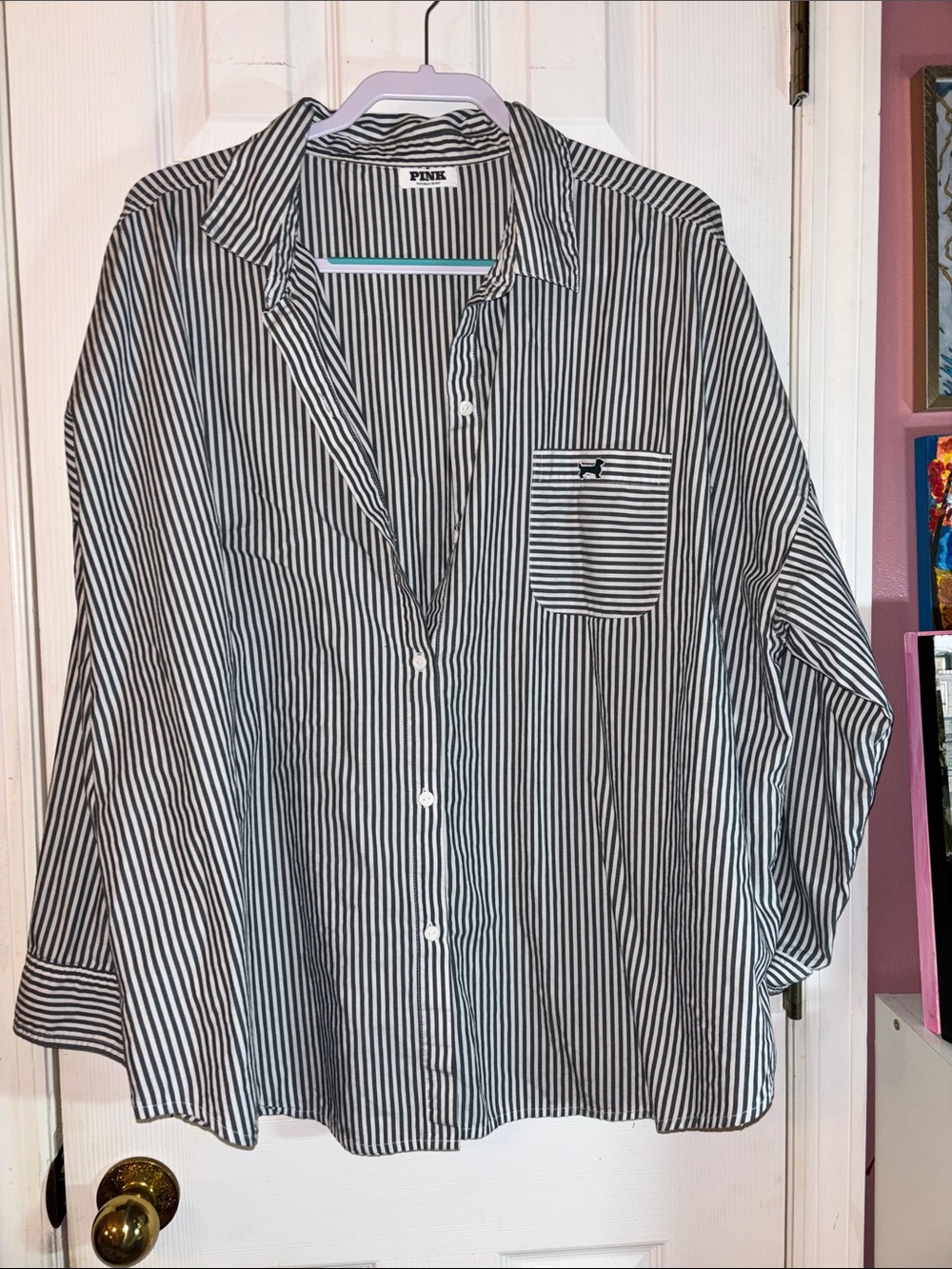 PINK Victoria's Secret coastal cutie Button-Down sleep shirt